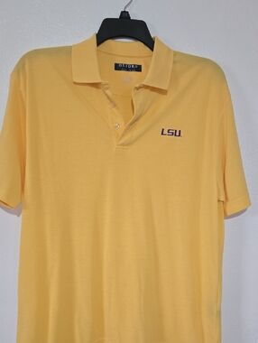 Oxford Men’s Yellow Polo with LSU Embroidery